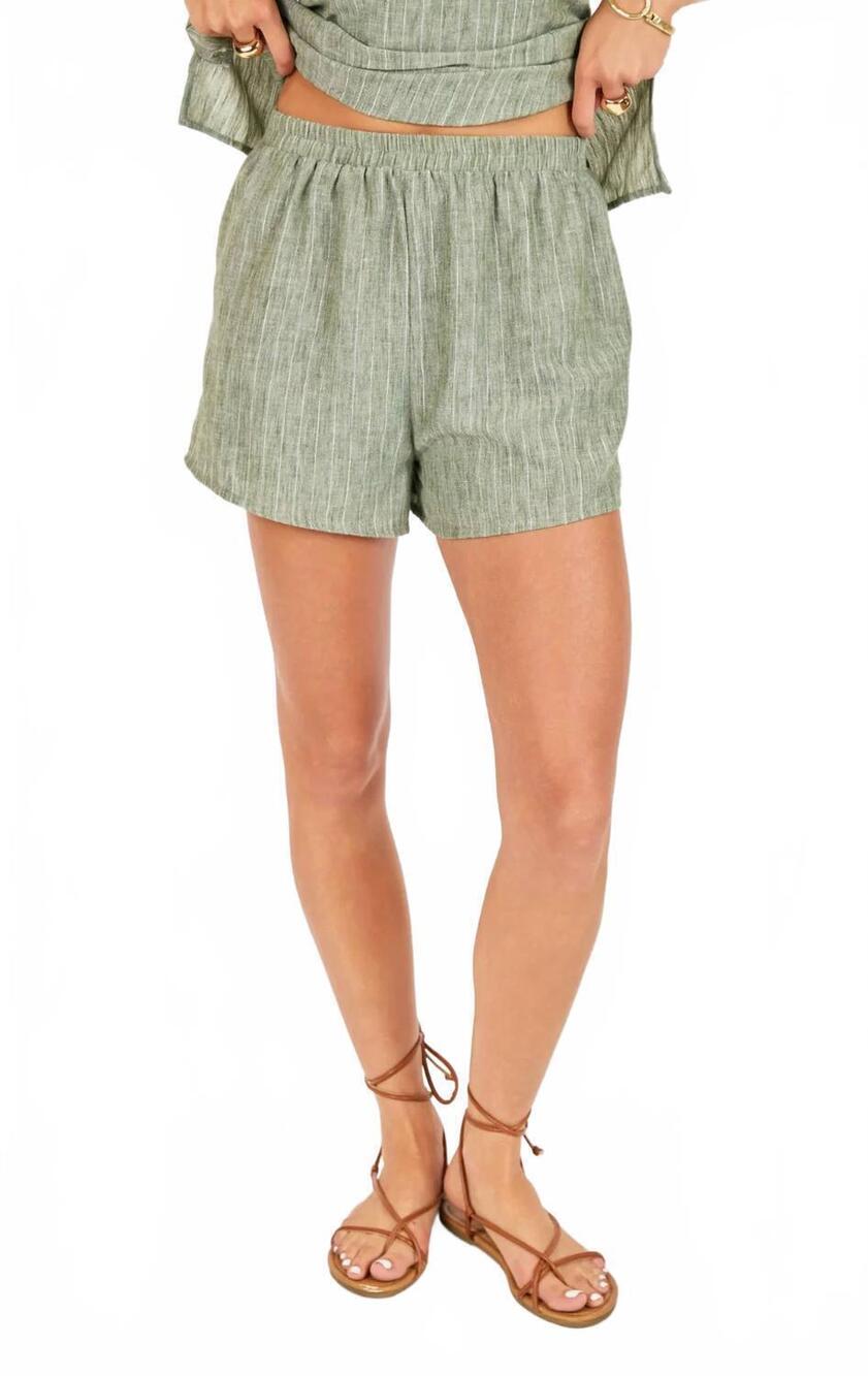 NEW SADIE & SAGE women's waves petal shorts in sage green